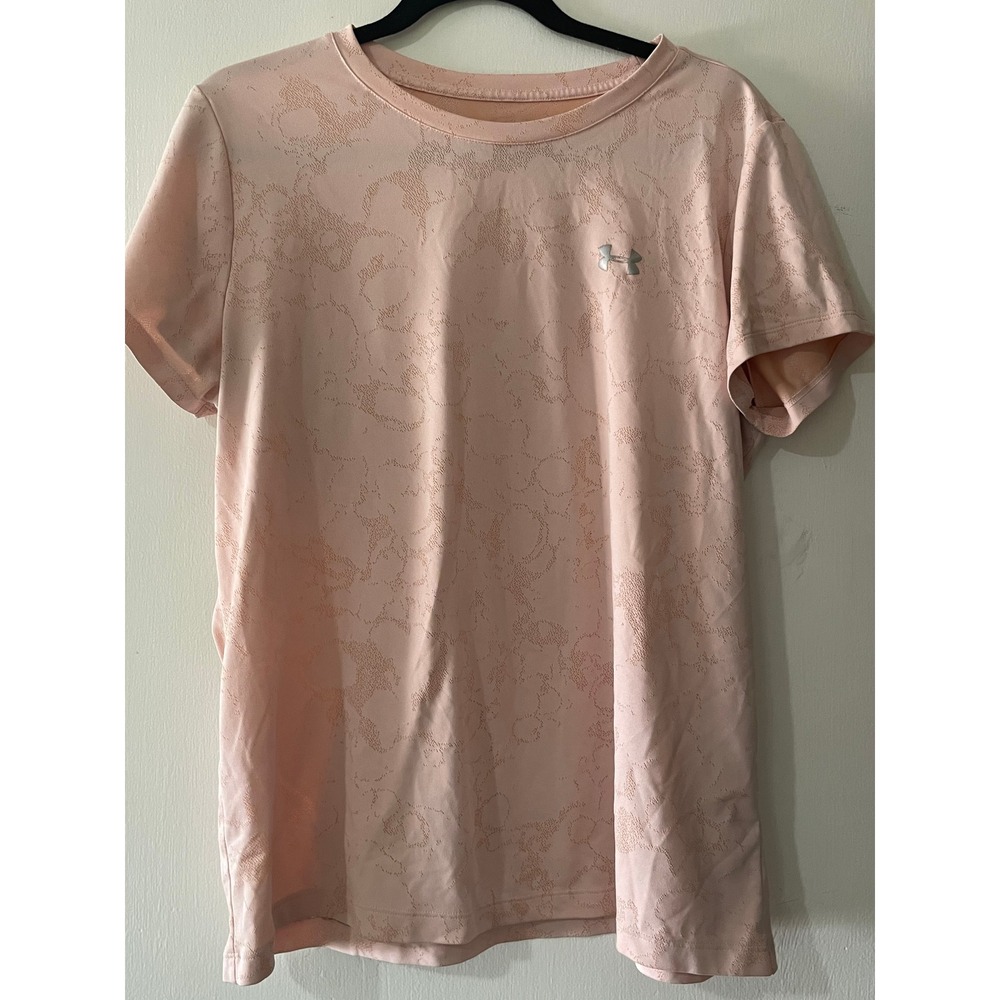 Under Armour HeatGear Pink Floral Camo Training Shirt XL 1352170
